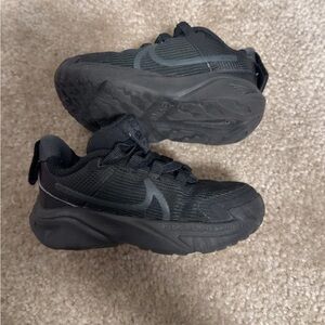 Nike Toddlers All-Black Athletic Sneakers - Textured Mesh Runner